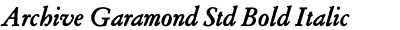 Archive Garamond Std Bold Italic